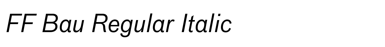 FF Bau Regular Italic image
